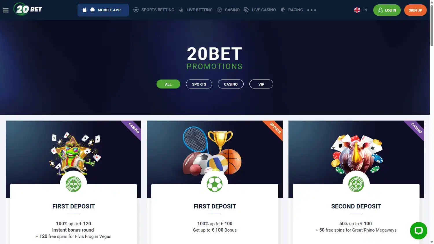 20Bet Casino screenshot 3