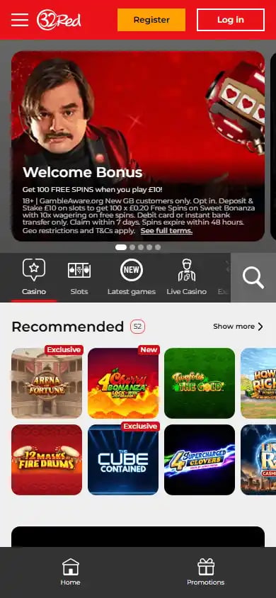 32Red Casino UK screenshot 3