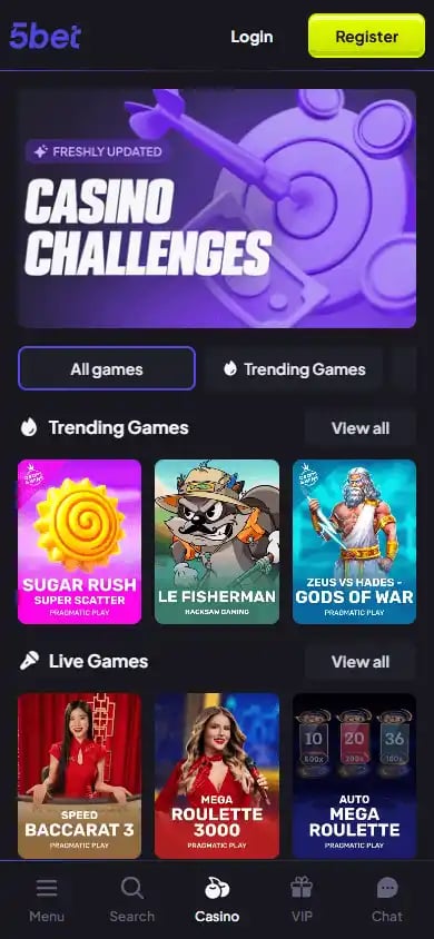 5bet Casino screenshot 5
