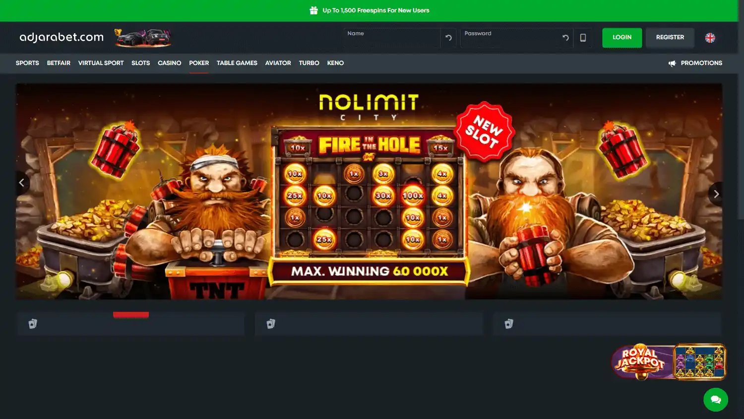 Adjarabet Casino screenshot 2
