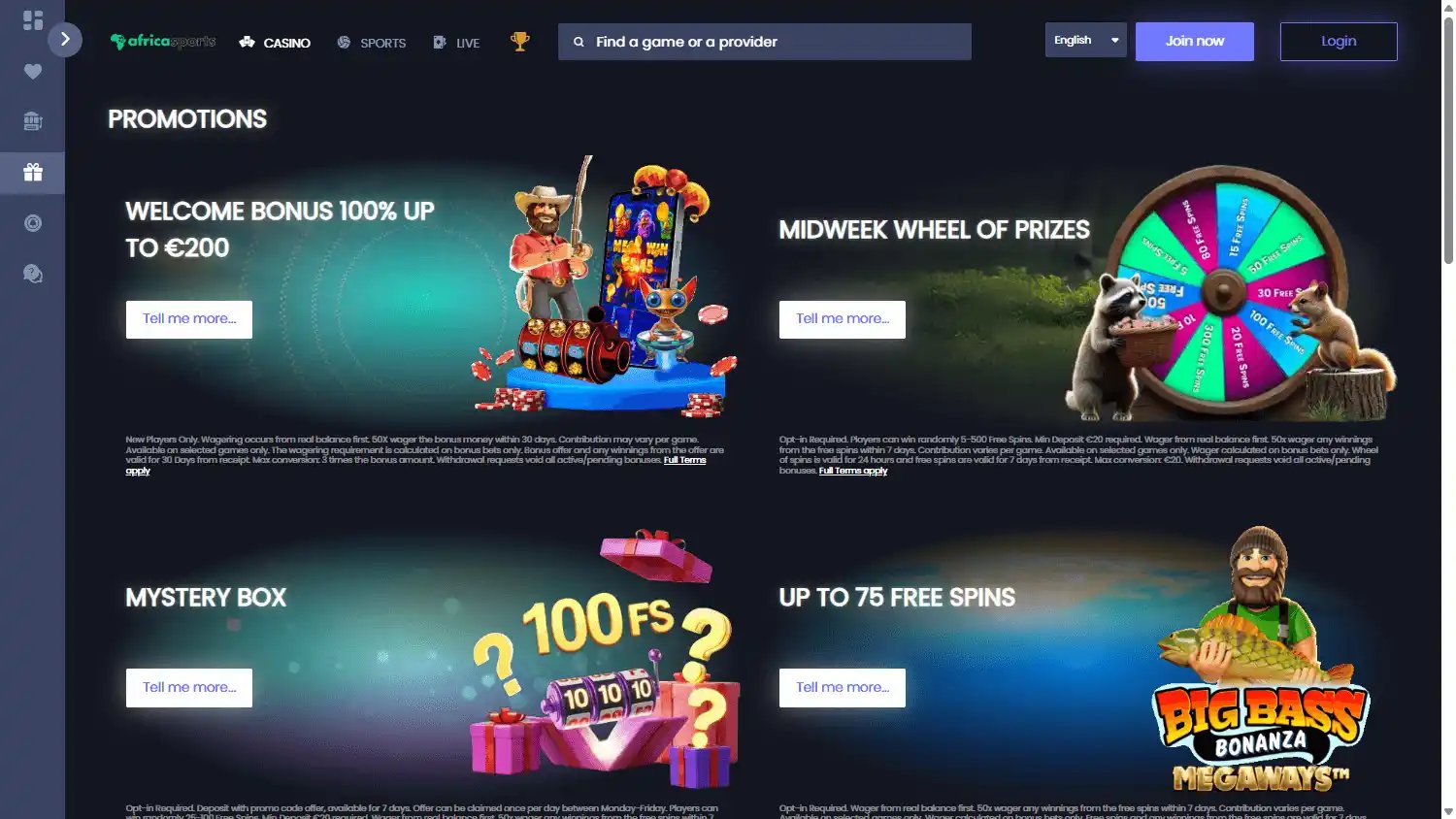 Africa Sports Casino screenshot 3