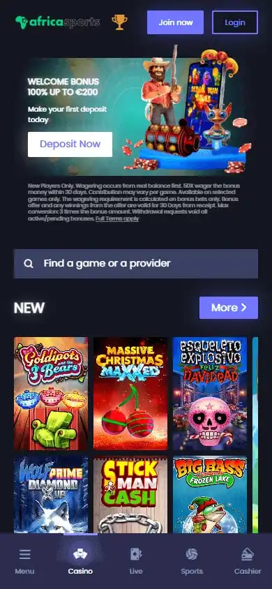 Africa Sports Casino screenshot 4