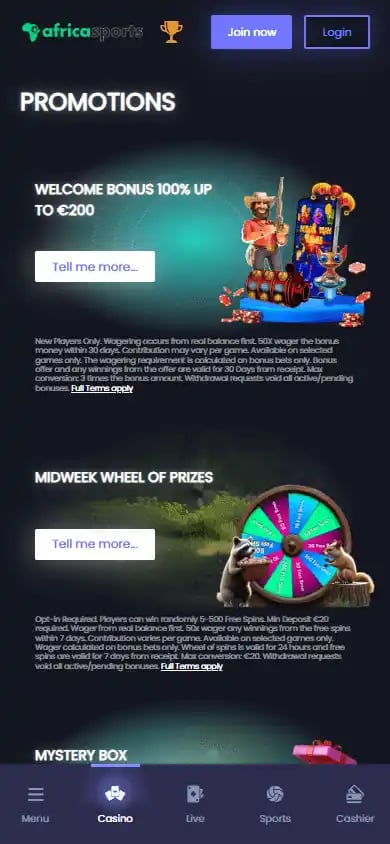 Africa Sports Casino screenshot 6