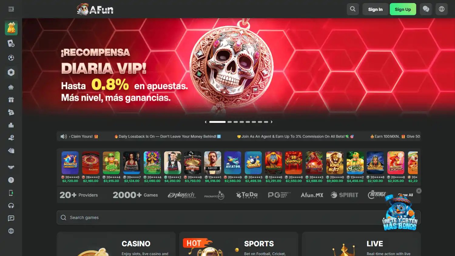 Afun Casino screenshot 1