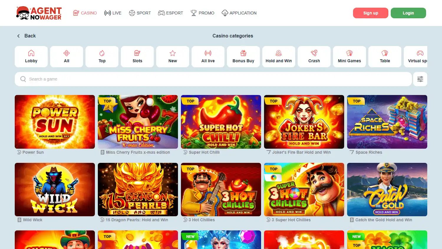 Agent NoWager Casino screenshot 2