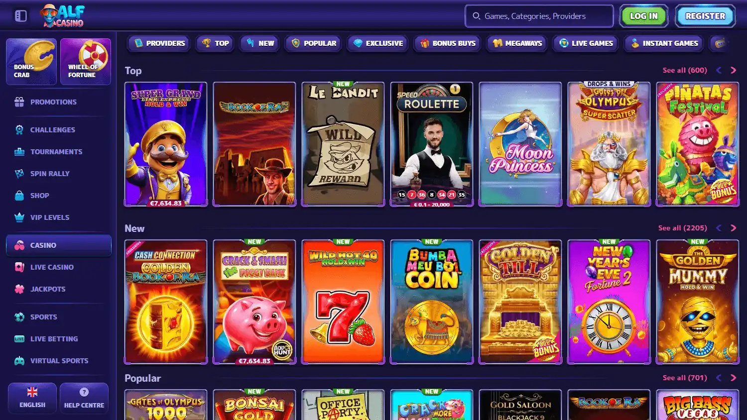 Alf Casino screenshot 2