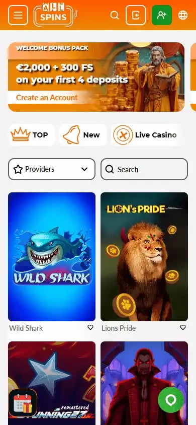 AllSpins Casino screenshot 5