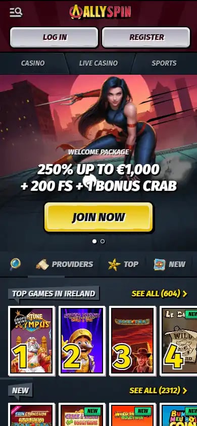 AllySpin Casino screenshot 4