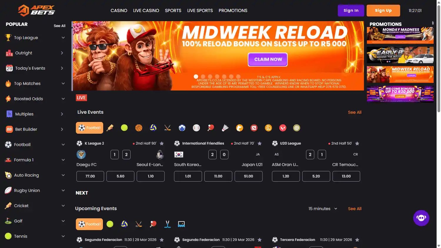 ApexBets Casino screenshot 1