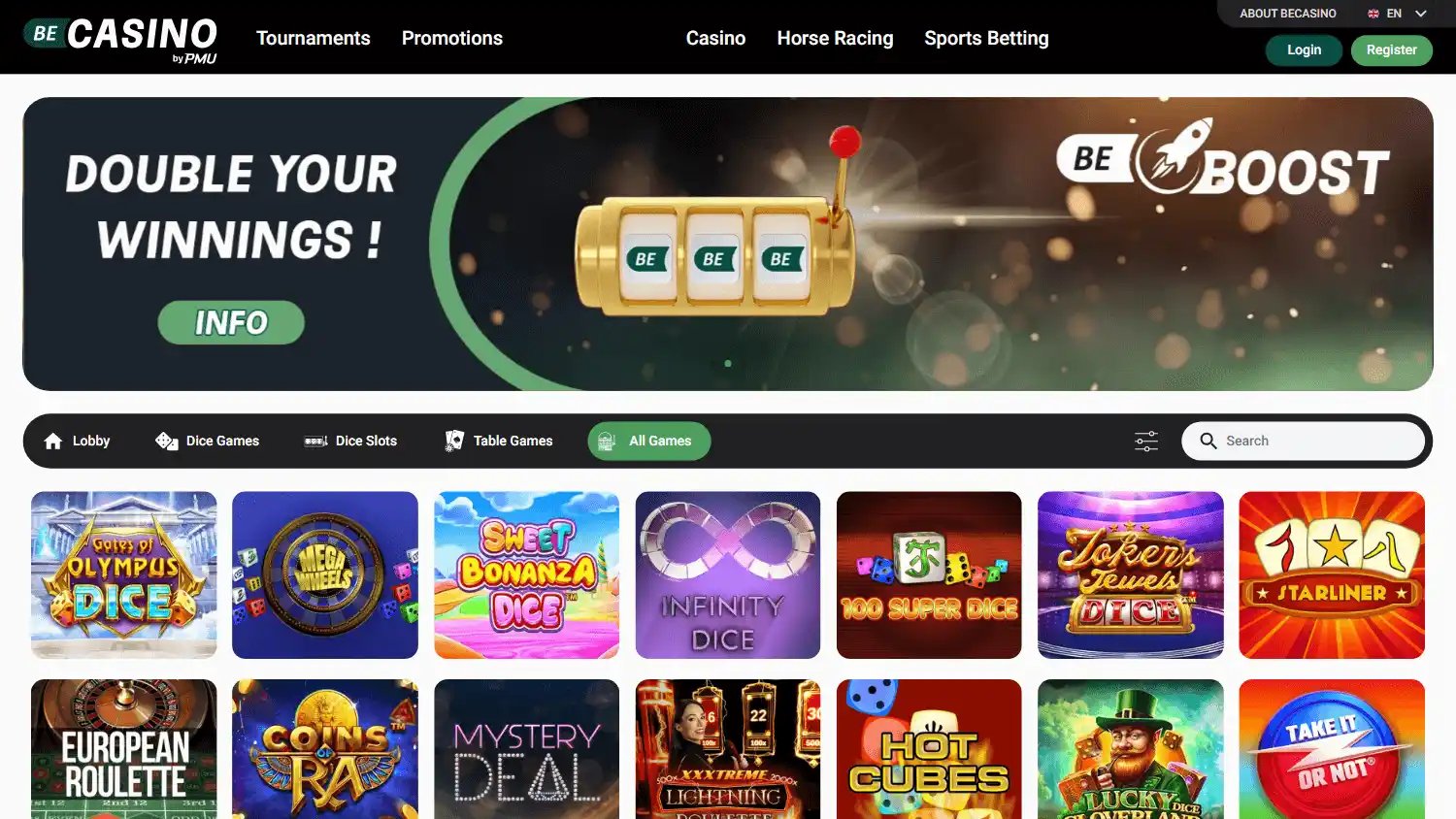 BeCasino screenshot 2