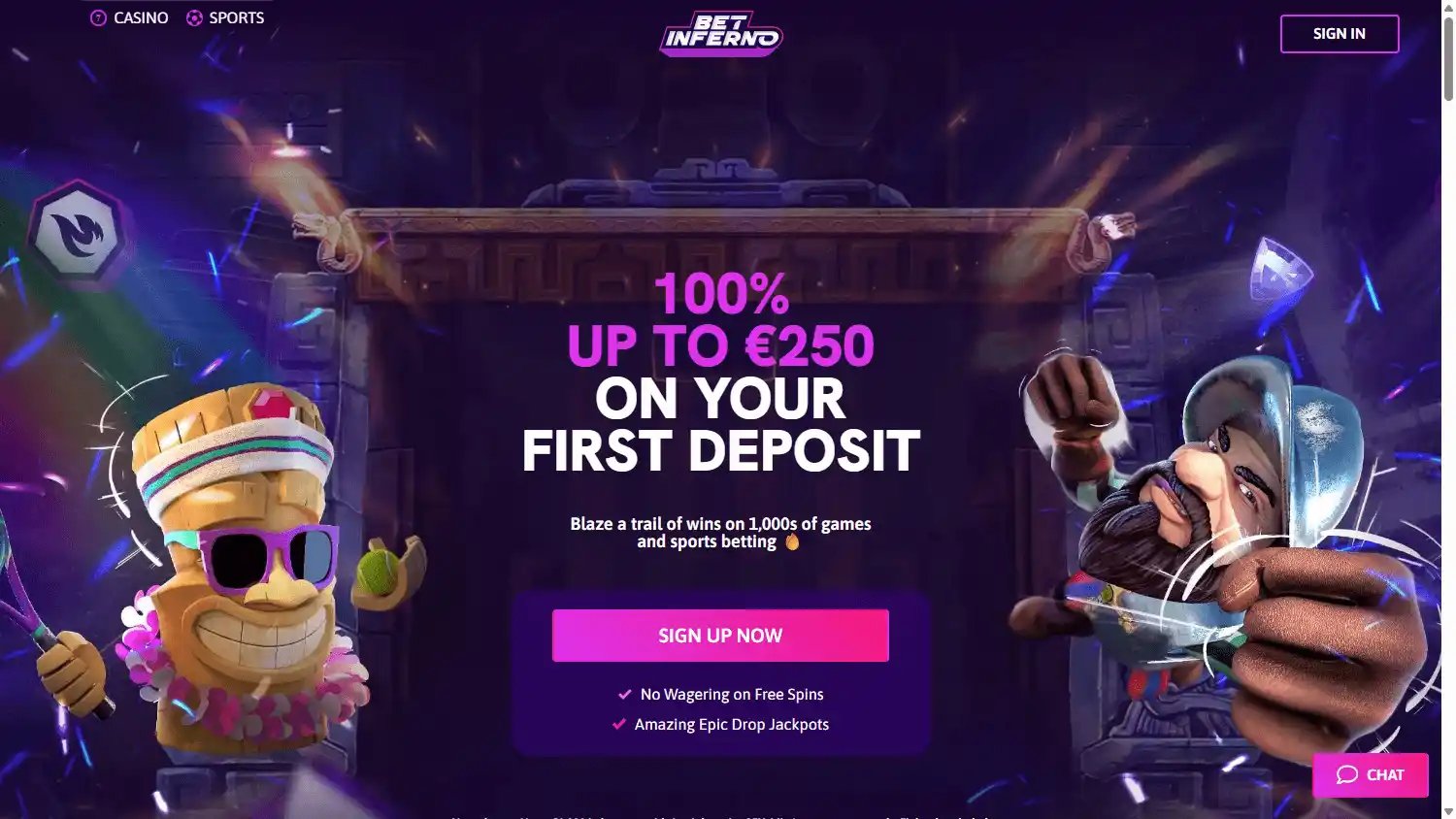 Bet Inferno Casino screenshot 1