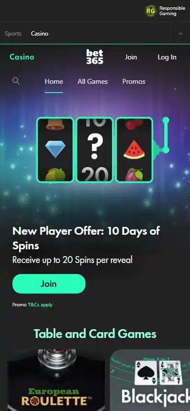 bet365 Casino screenshot 2