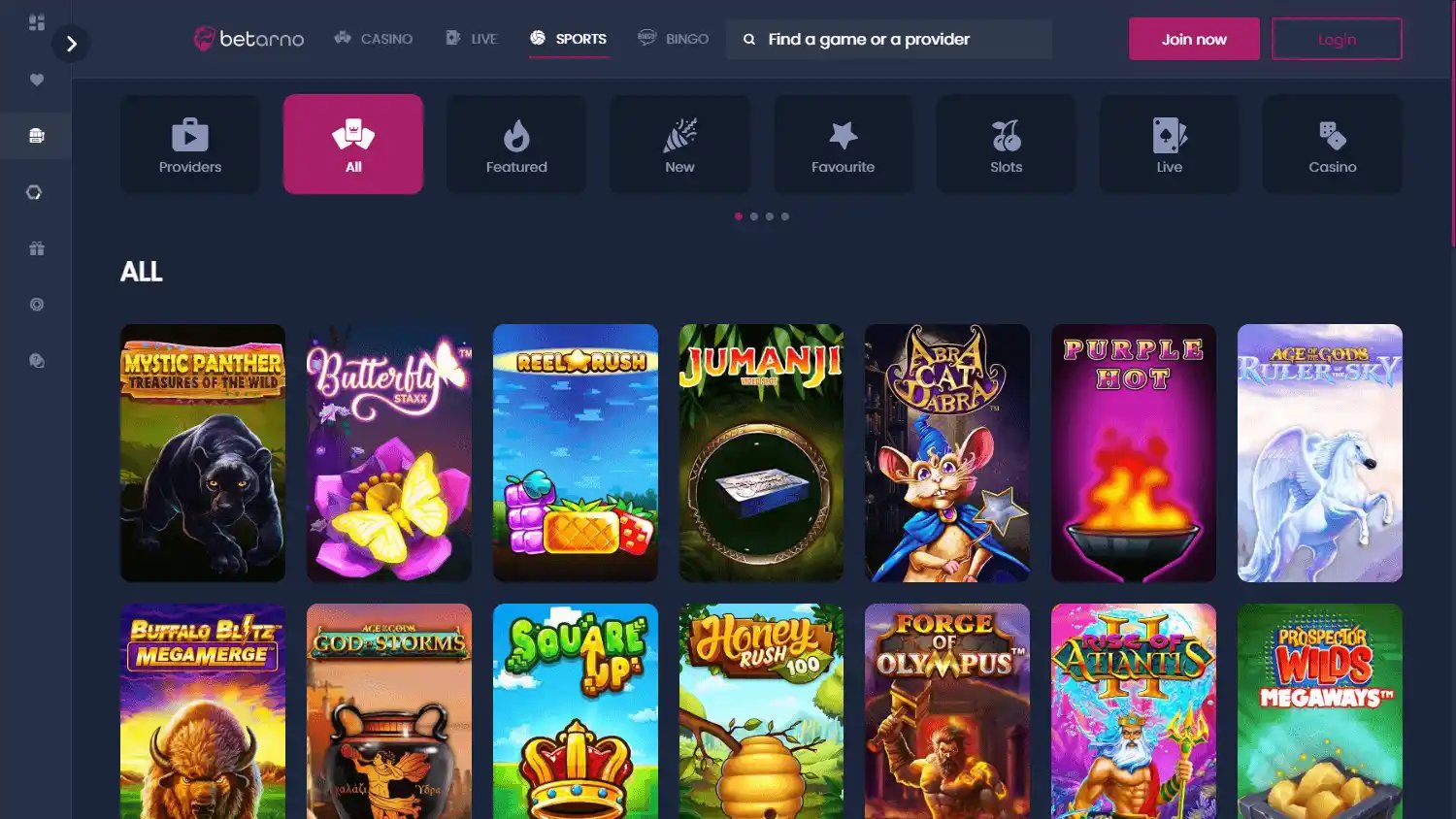 Betarno Casino screenshot 2
