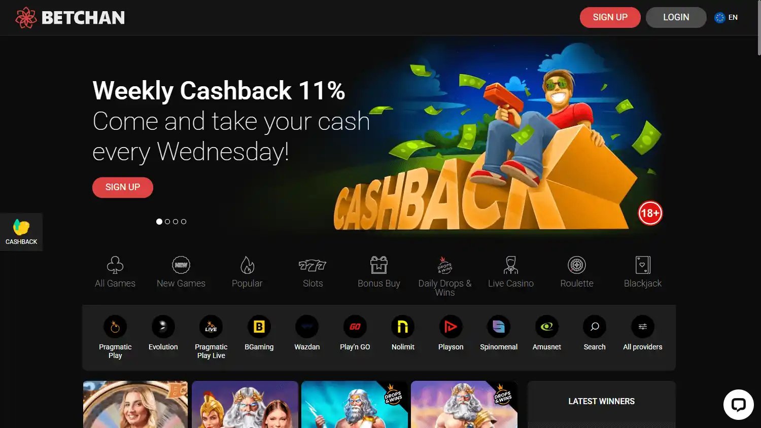 Betchan Casino screenshot 1