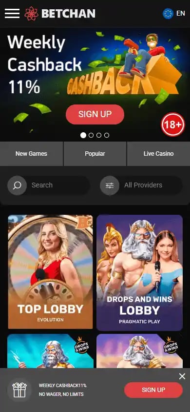 Betchan Casino screenshot 4