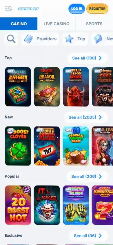 Beteum Casino screenshot 5