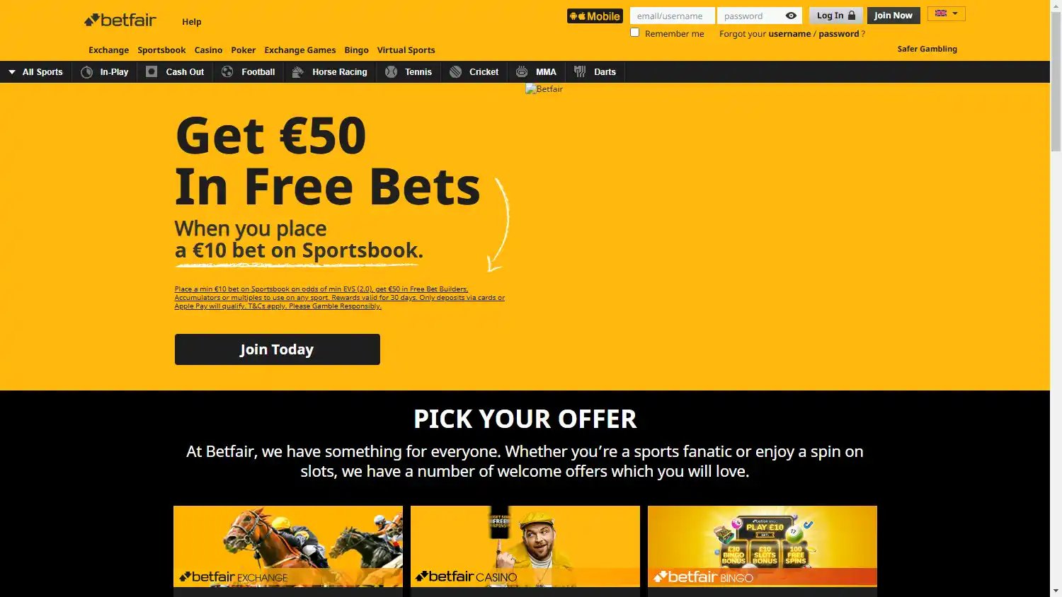 Betfair Casino screenshot 1