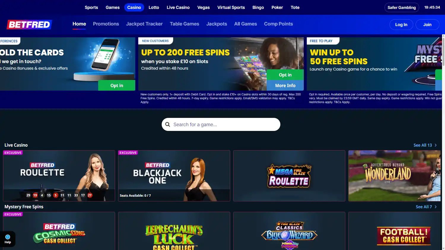 Betfred Casino screenshot 1