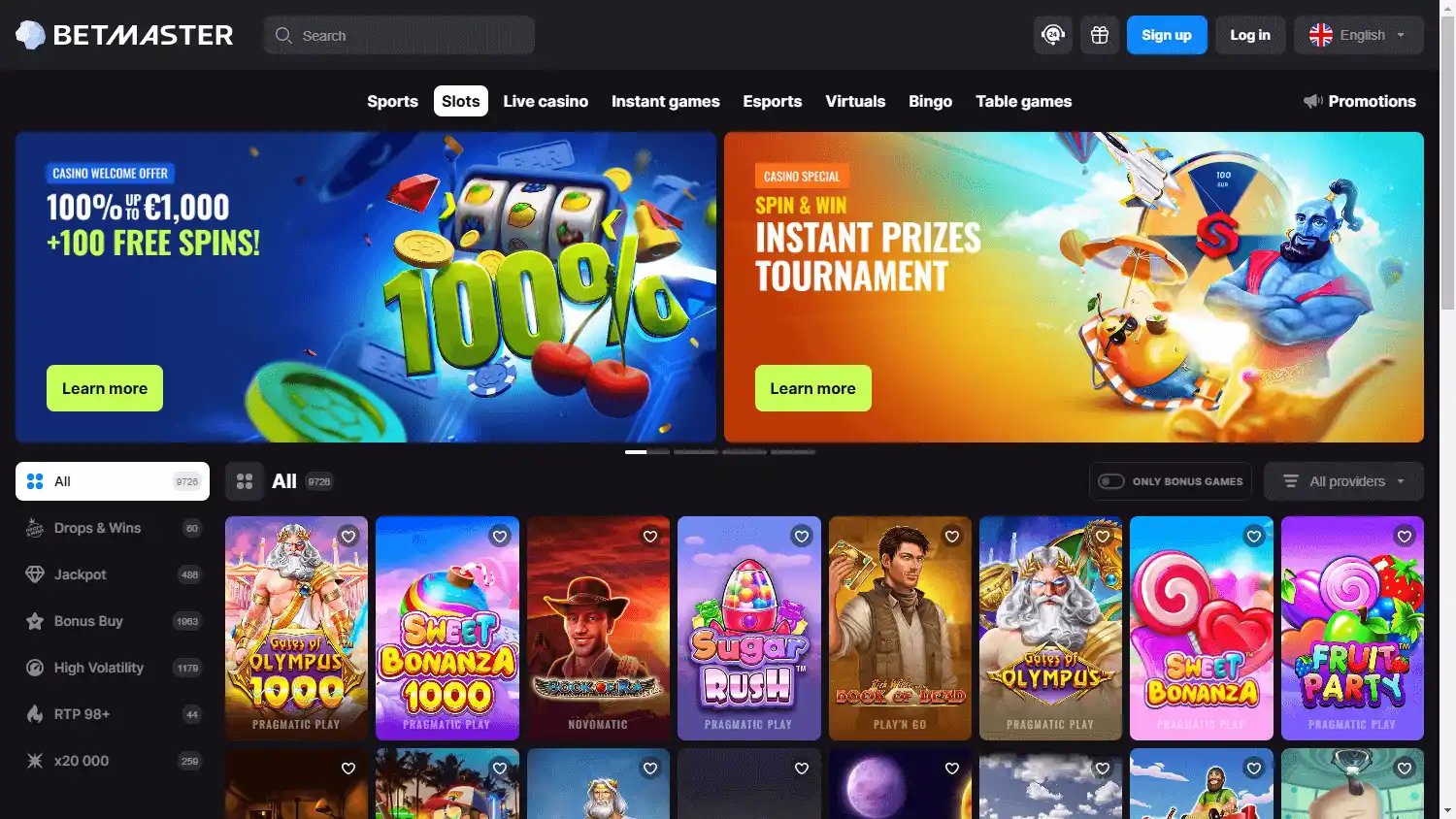 Betmaster Casino screenshot 2