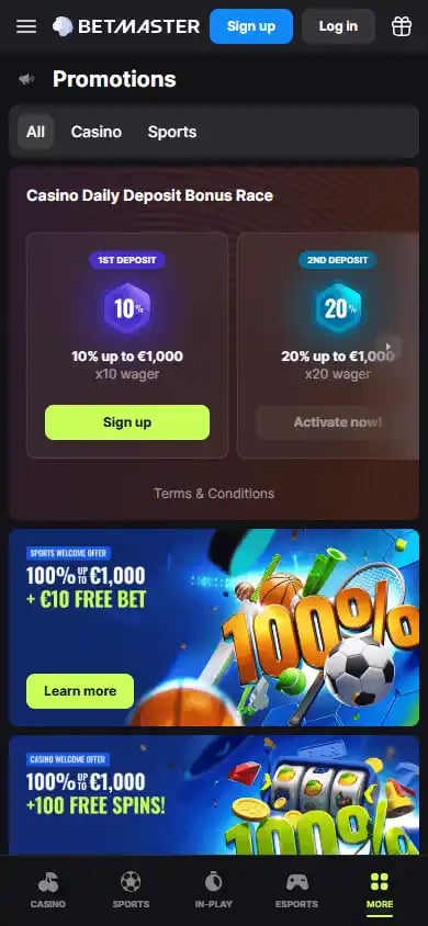Betmaster Casino screenshot 7