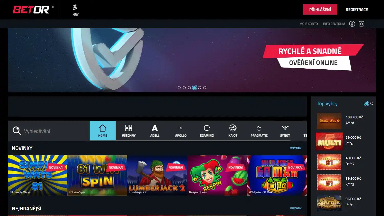 Betor Casino screenshot 1
