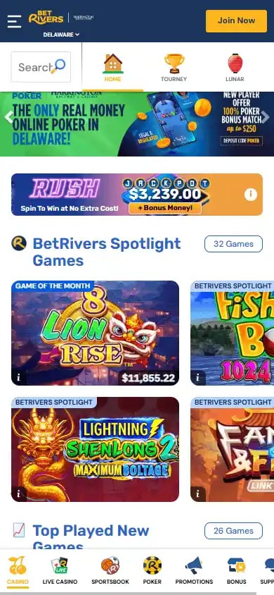 BetRivers at Harrington Raceway & Casino screenshot 5