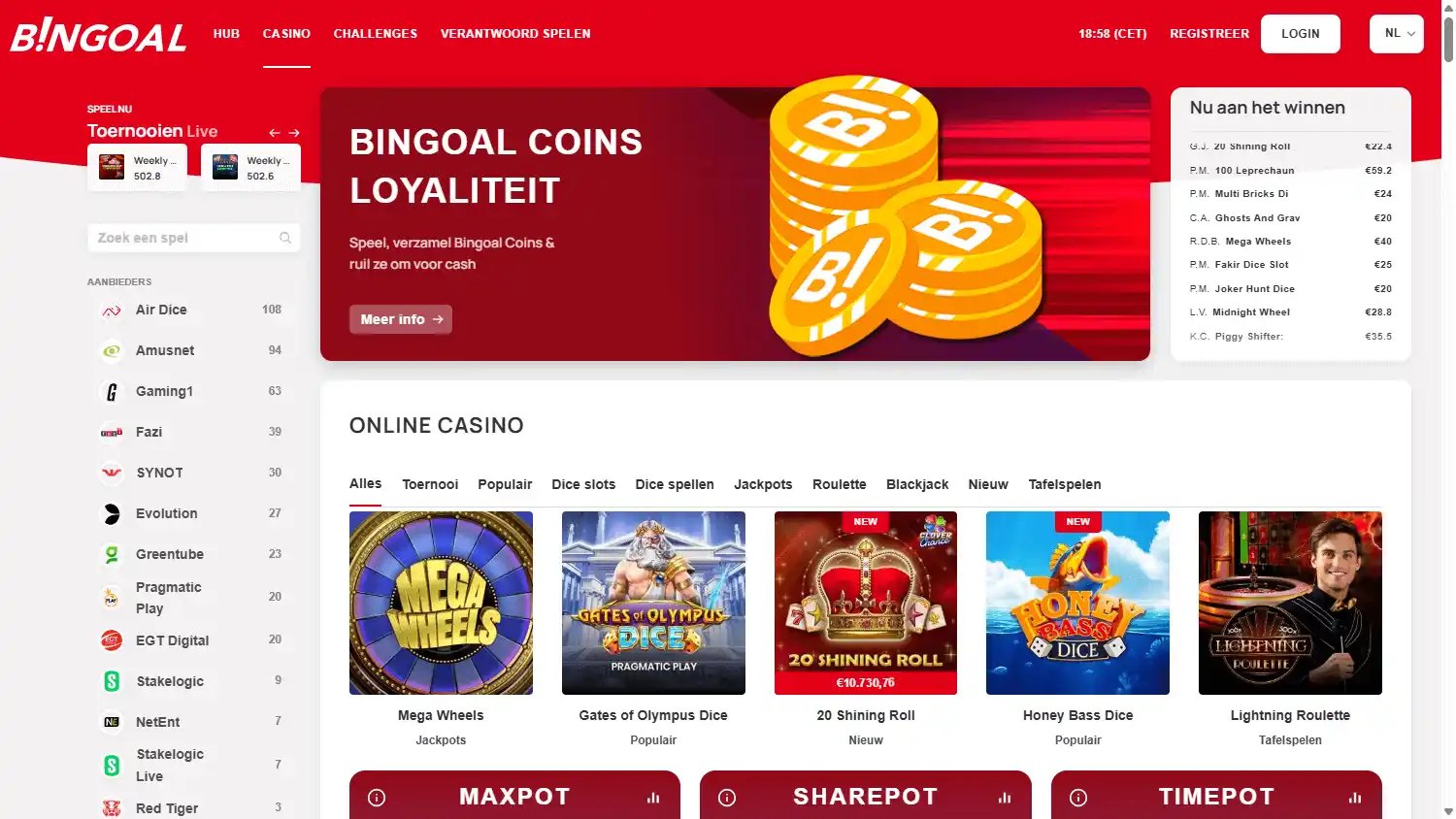 Bingoal Casino BE screenshot 2