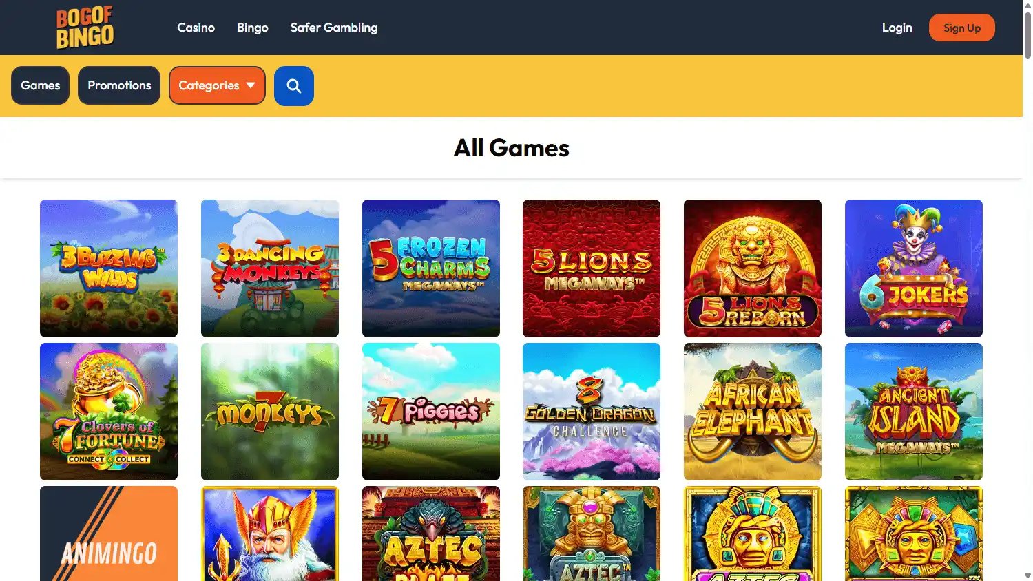 BOGOF Bingo Casino screenshot 2