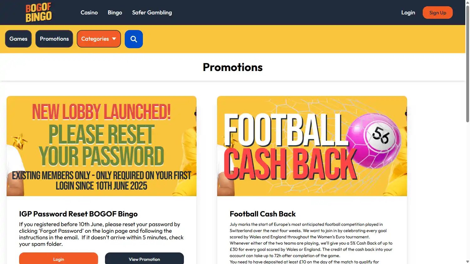 BOGOF Bingo Casino screenshot 3