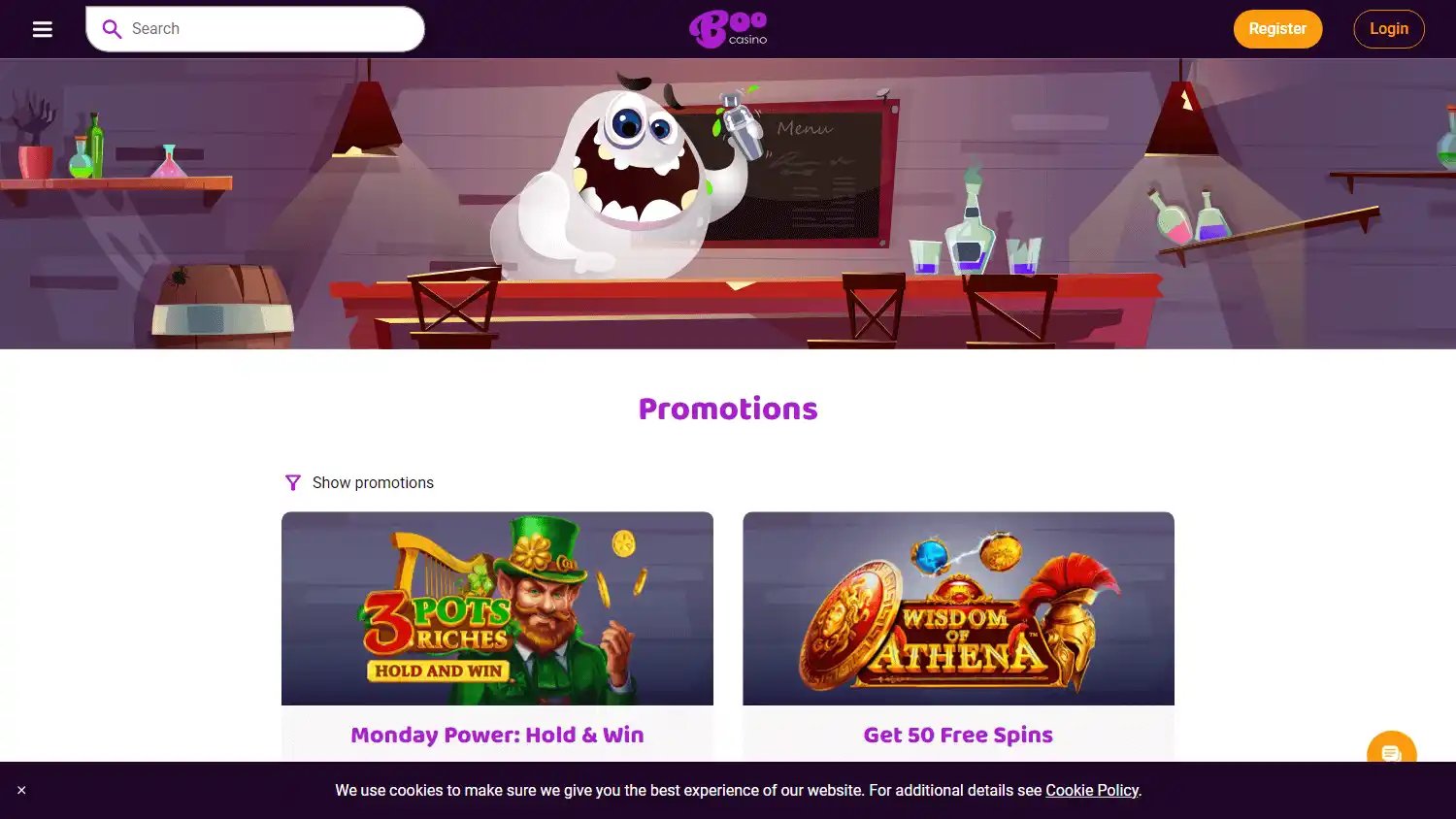Boo Casino screenshot 2
