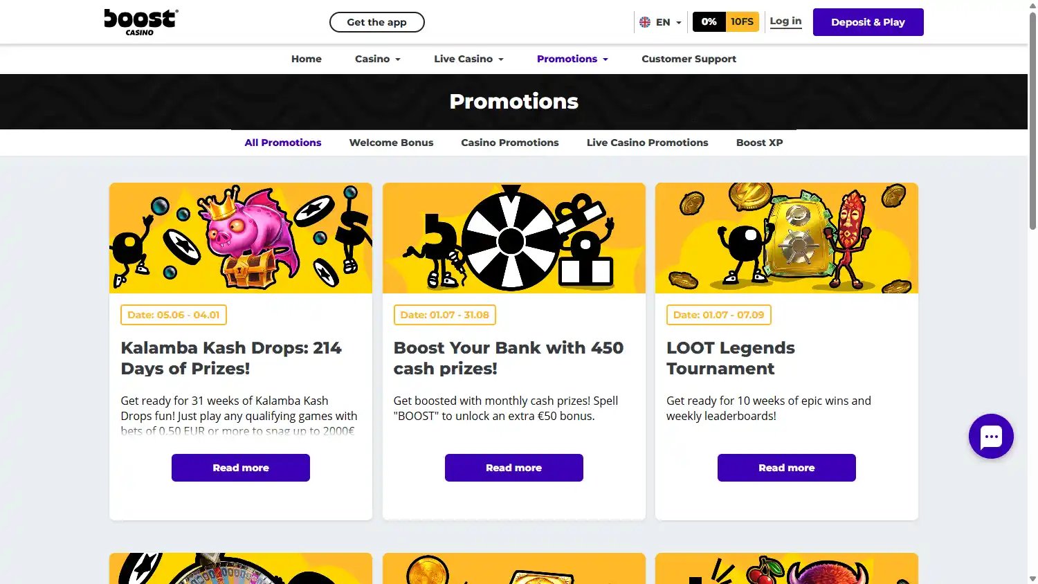 Boost Casino screenshot 3