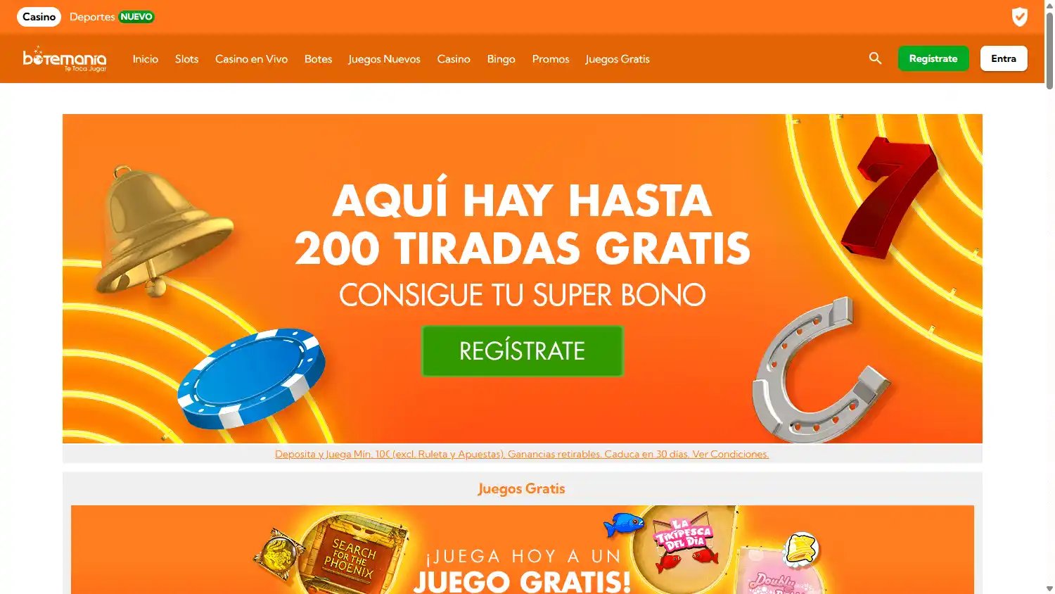 Botemania Casino screenshot 1