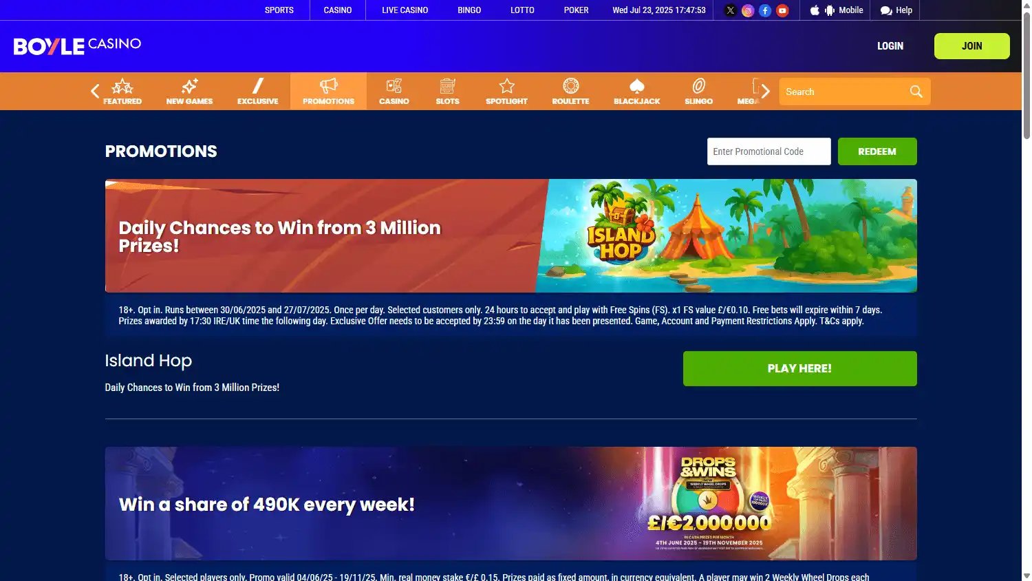 BOYLE Casino screenshot 2
