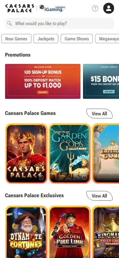 Caesars Palace Online Casino screenshot 4