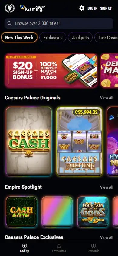 Caesars Palace Online Casino screenshot 5