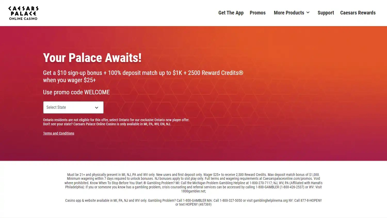 Caesars Palace Online Casino screenshot 2