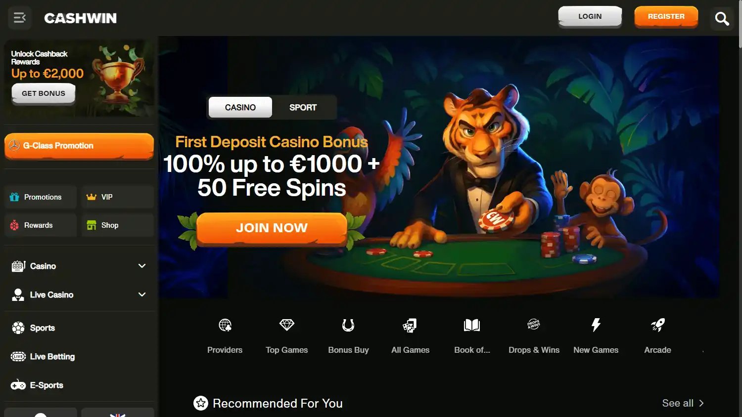 Cashwin Casino screenshot 1