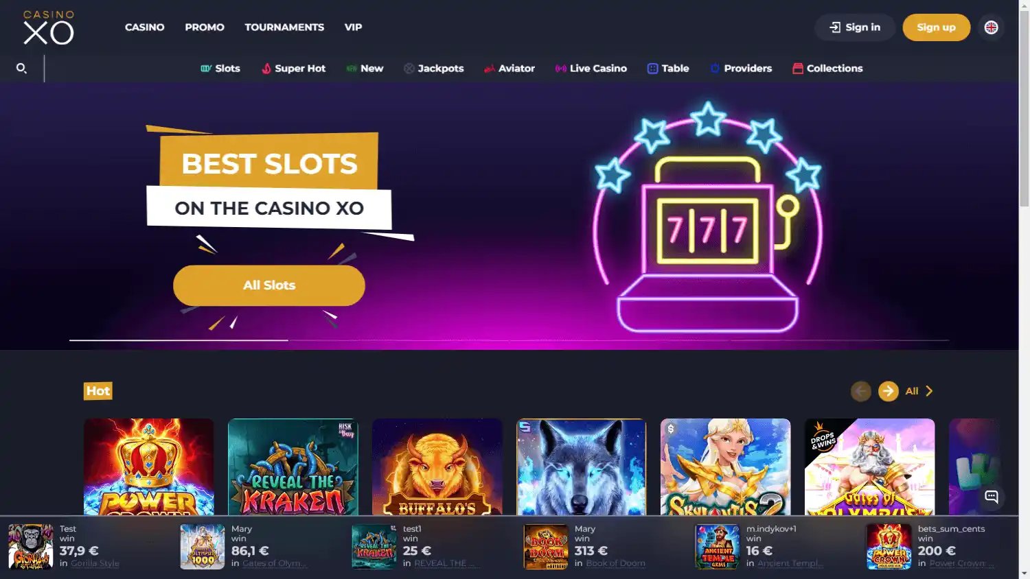 Casino XO screenshot 1