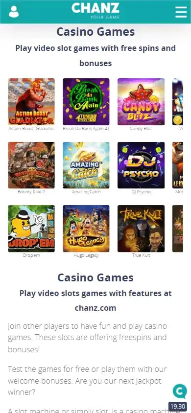 Chanz Casino screenshot 4