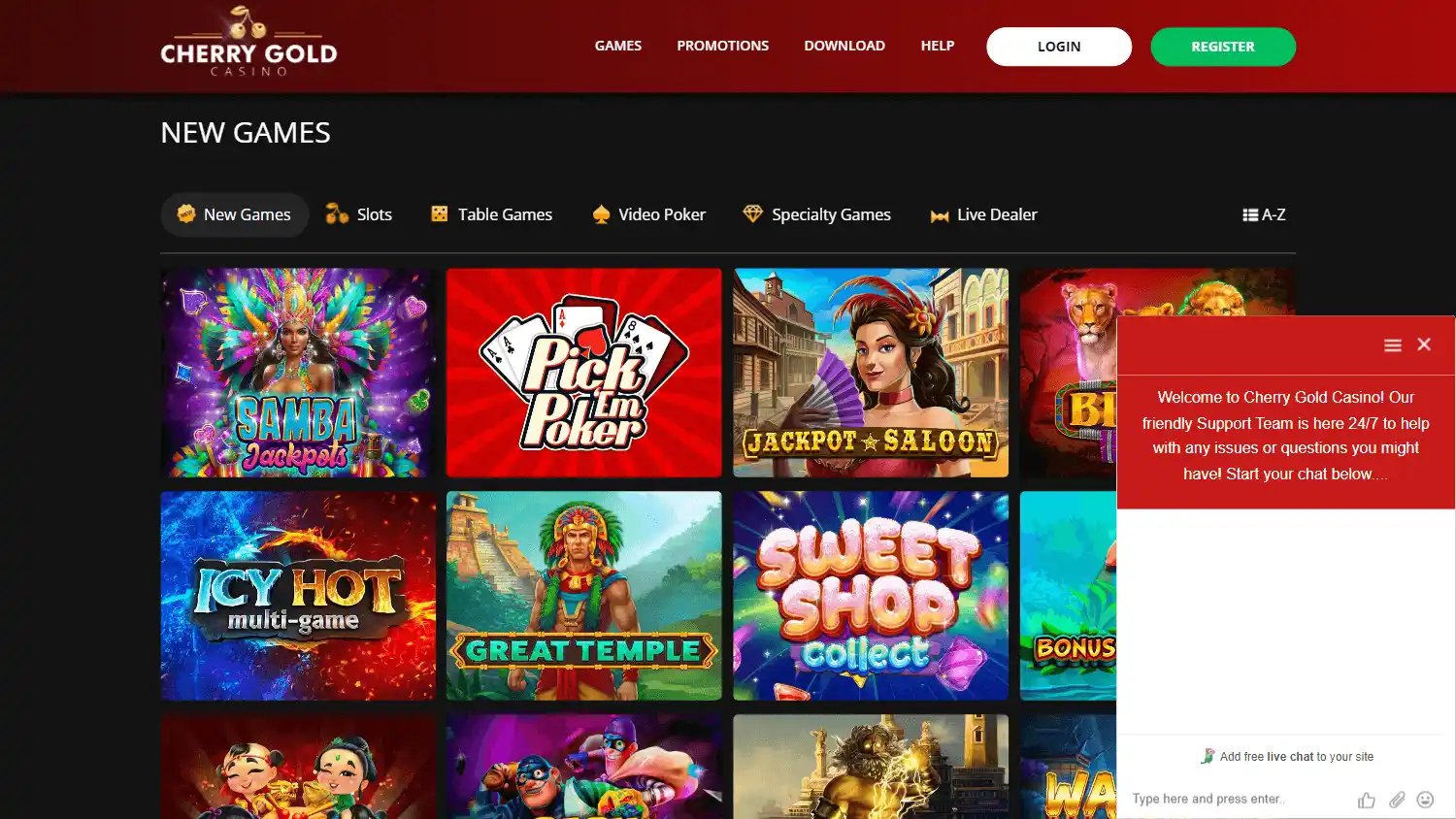 Cherry Gold Casino screenshot 2