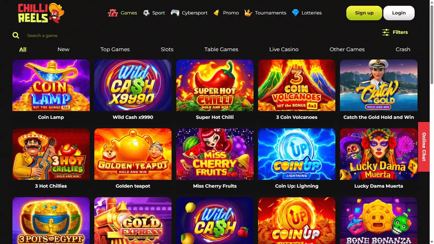Chilli Reels Casino screenshot 2