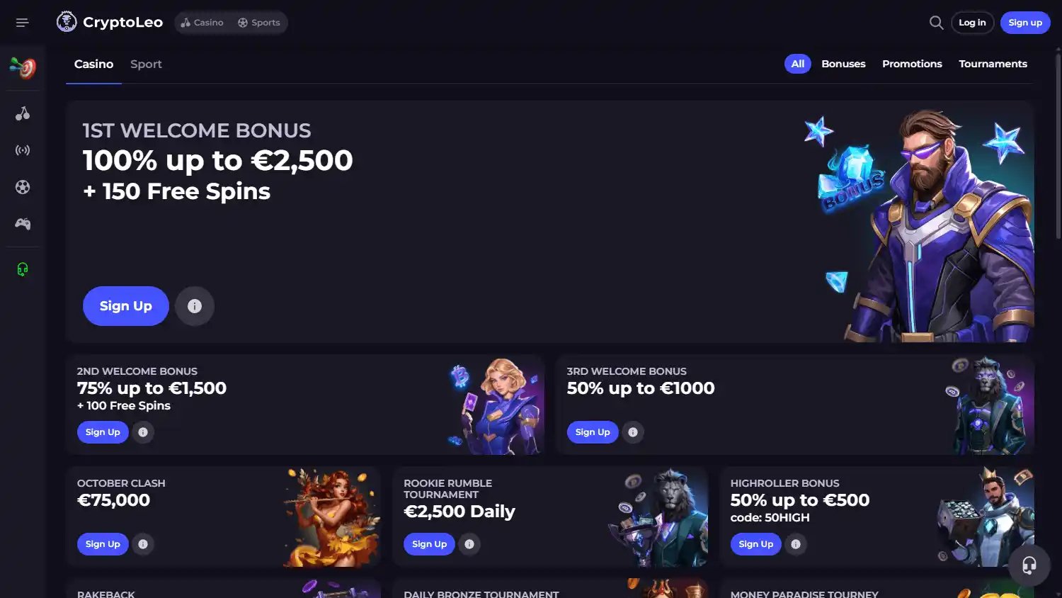 CryptoLeo Casino screenshot 3