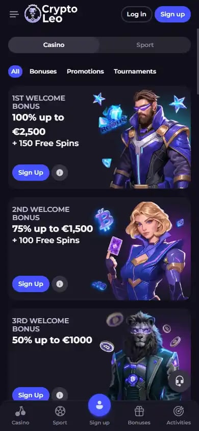 CryptoLeo Casino screenshot 6
