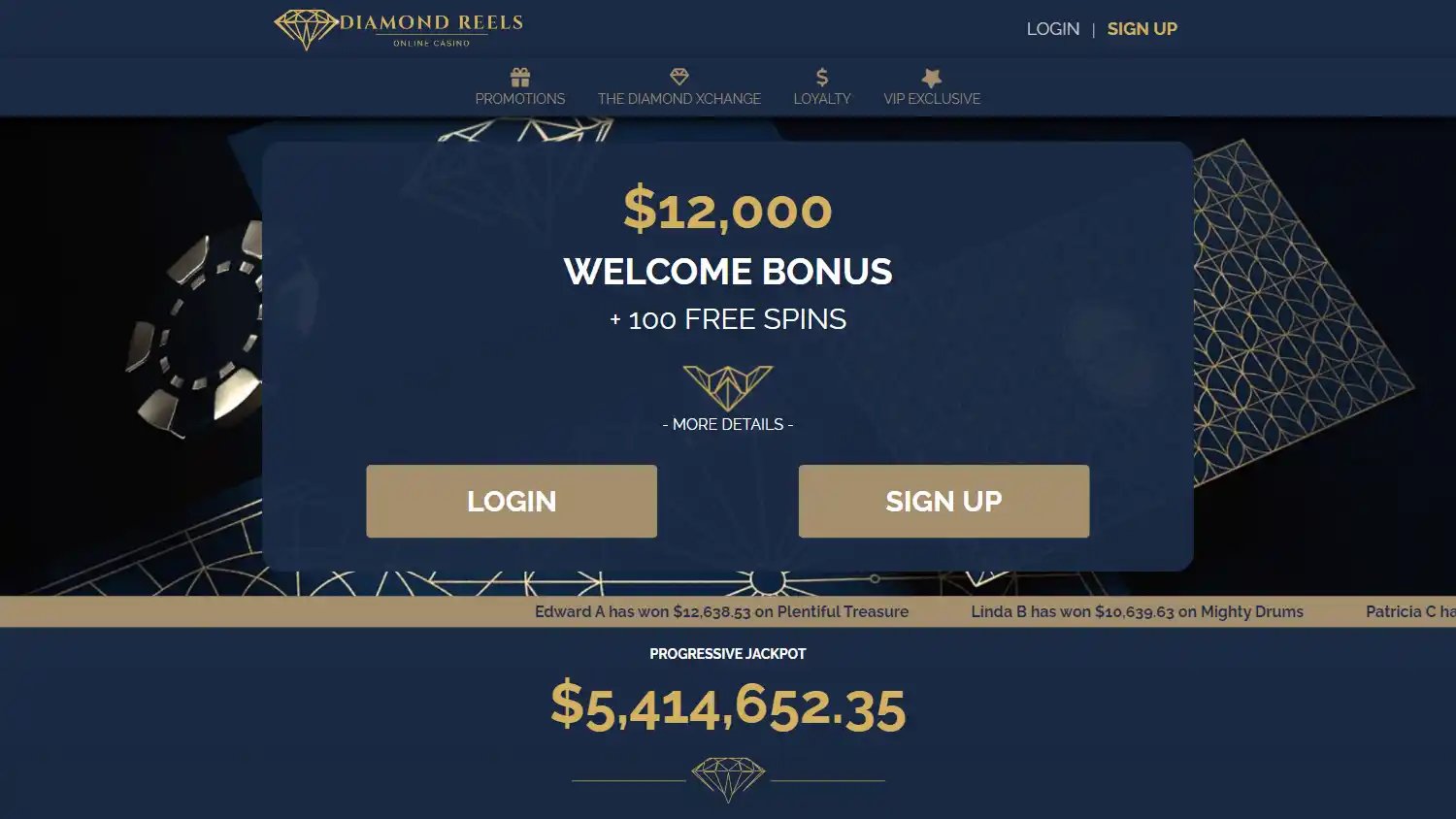 Diamond Reels Casino screenshot 1