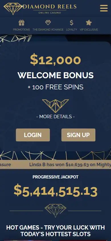 Diamond Reels Casino screenshot 2