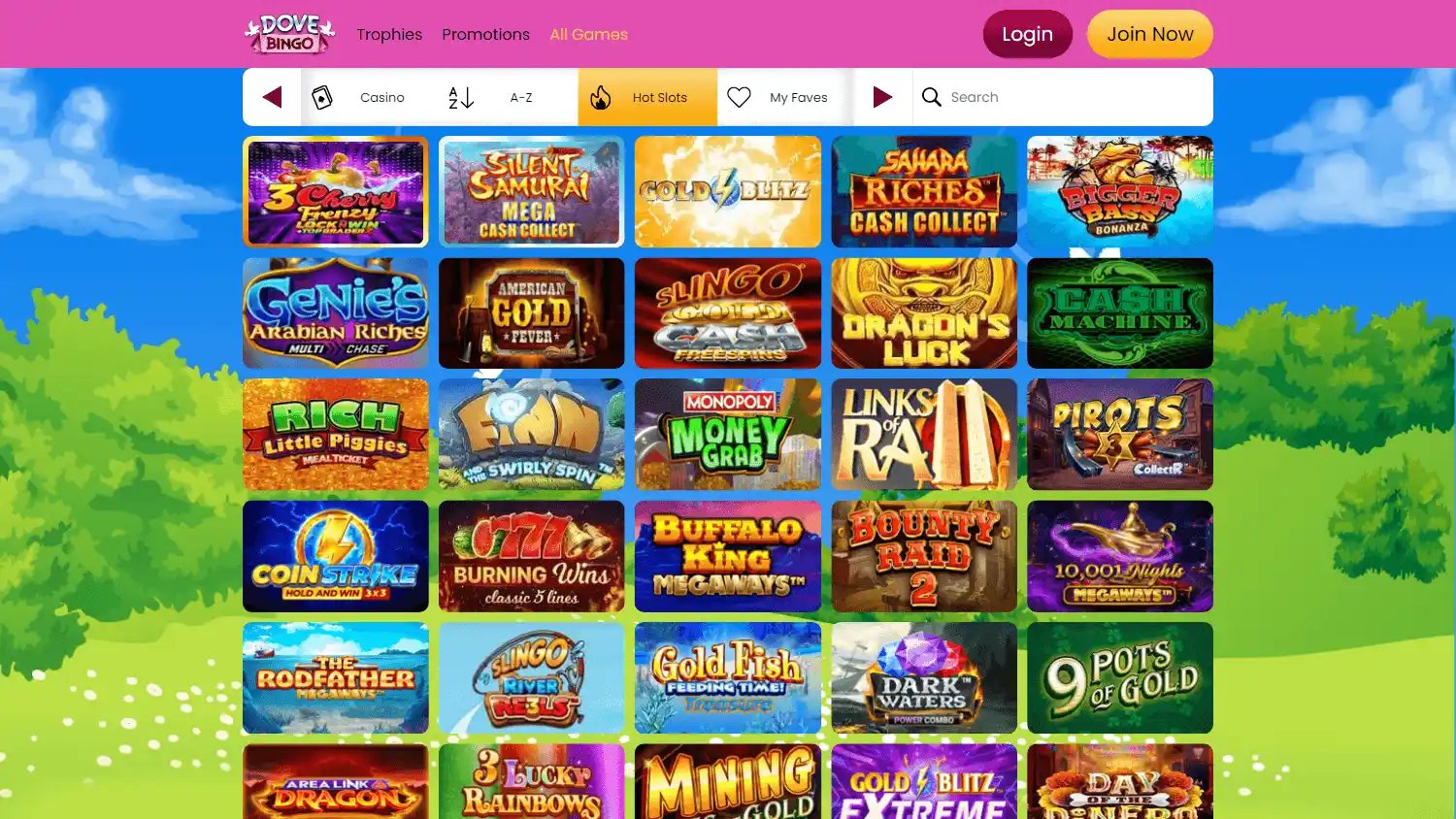 Dove Bingo Casino screenshot 2