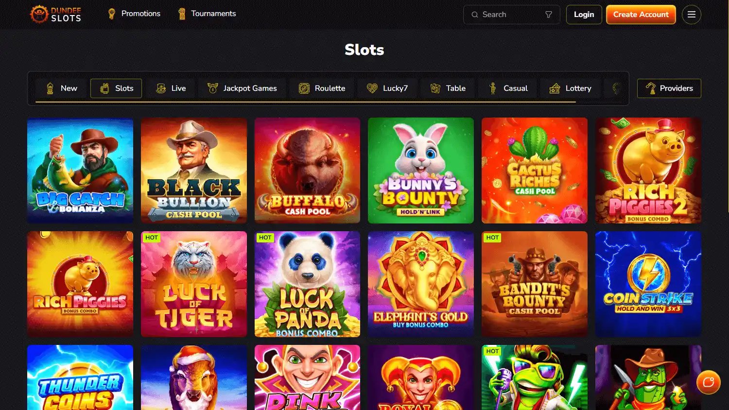 DundeeSlots Casino screenshot 2