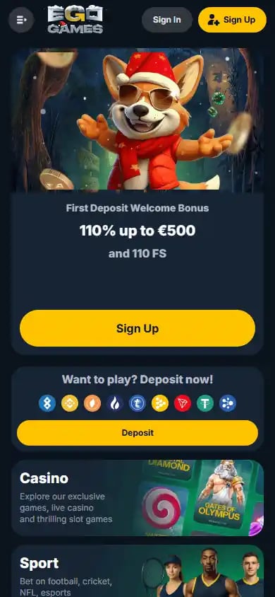 EgoGames Casino screenshot 4