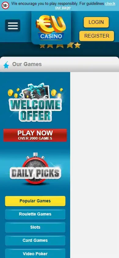 EUcasino screenshot 5