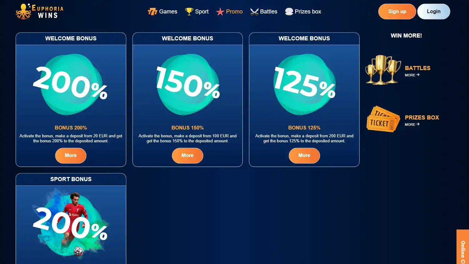 Euphoria Wins Casino screenshot 3